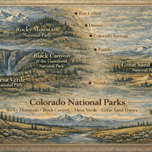 Colorado Park Map - National Parks Collection