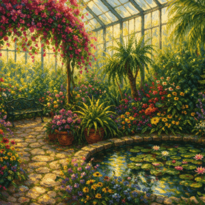 Sunlit Evergreen Conservatory
