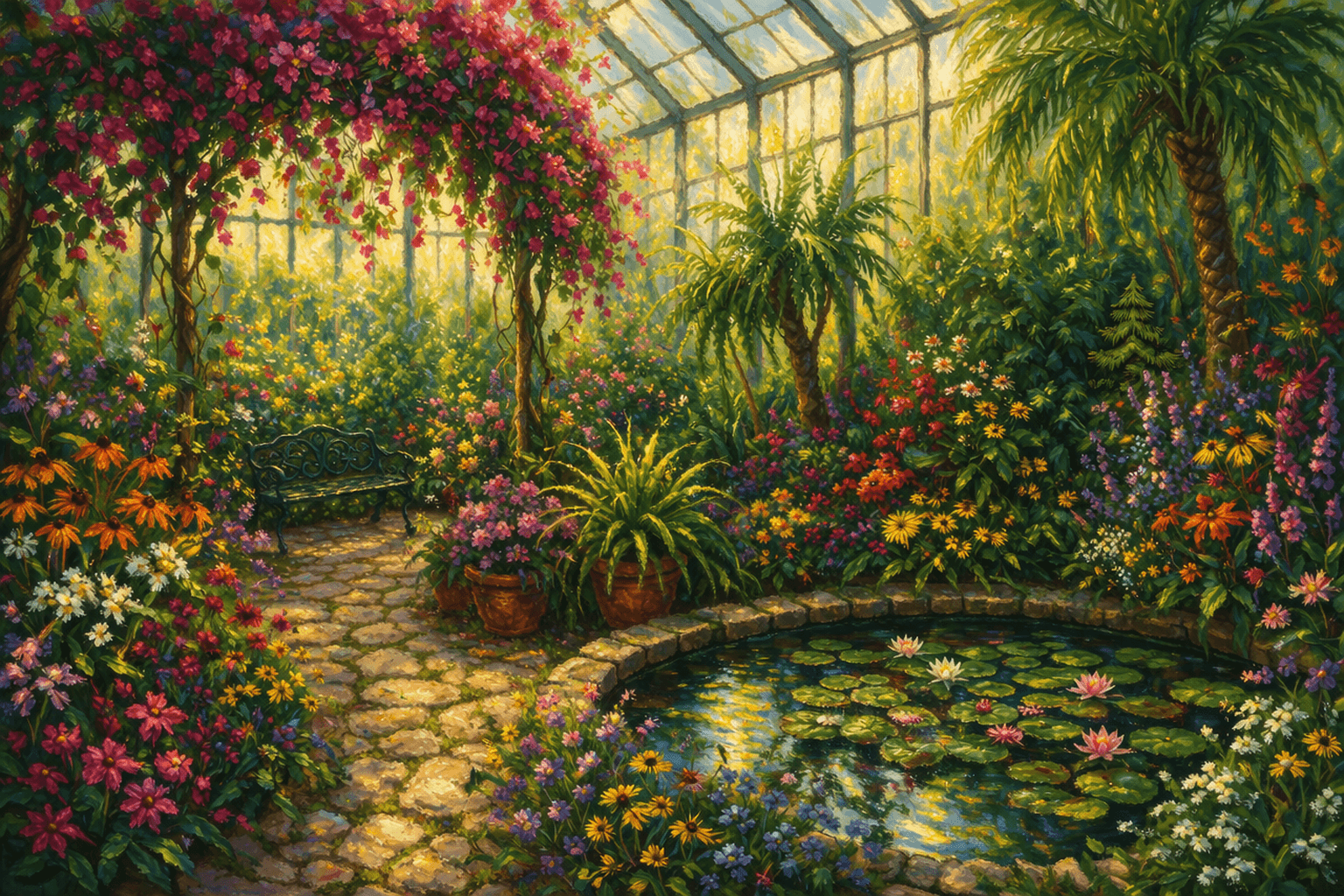 Sunlit Evergreen Conservatory - Image 1