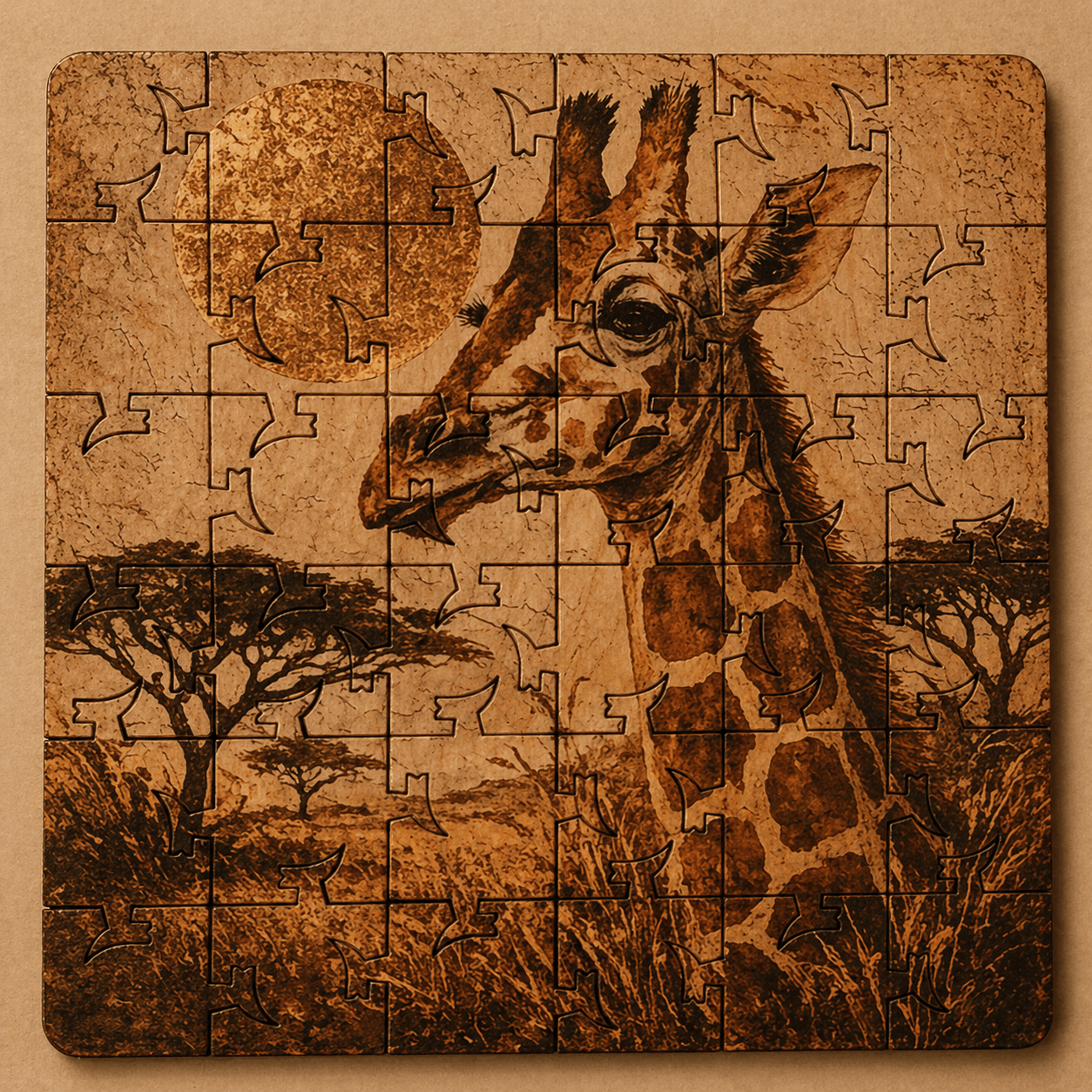 Safari Puzzle Coaster Set - Image 5