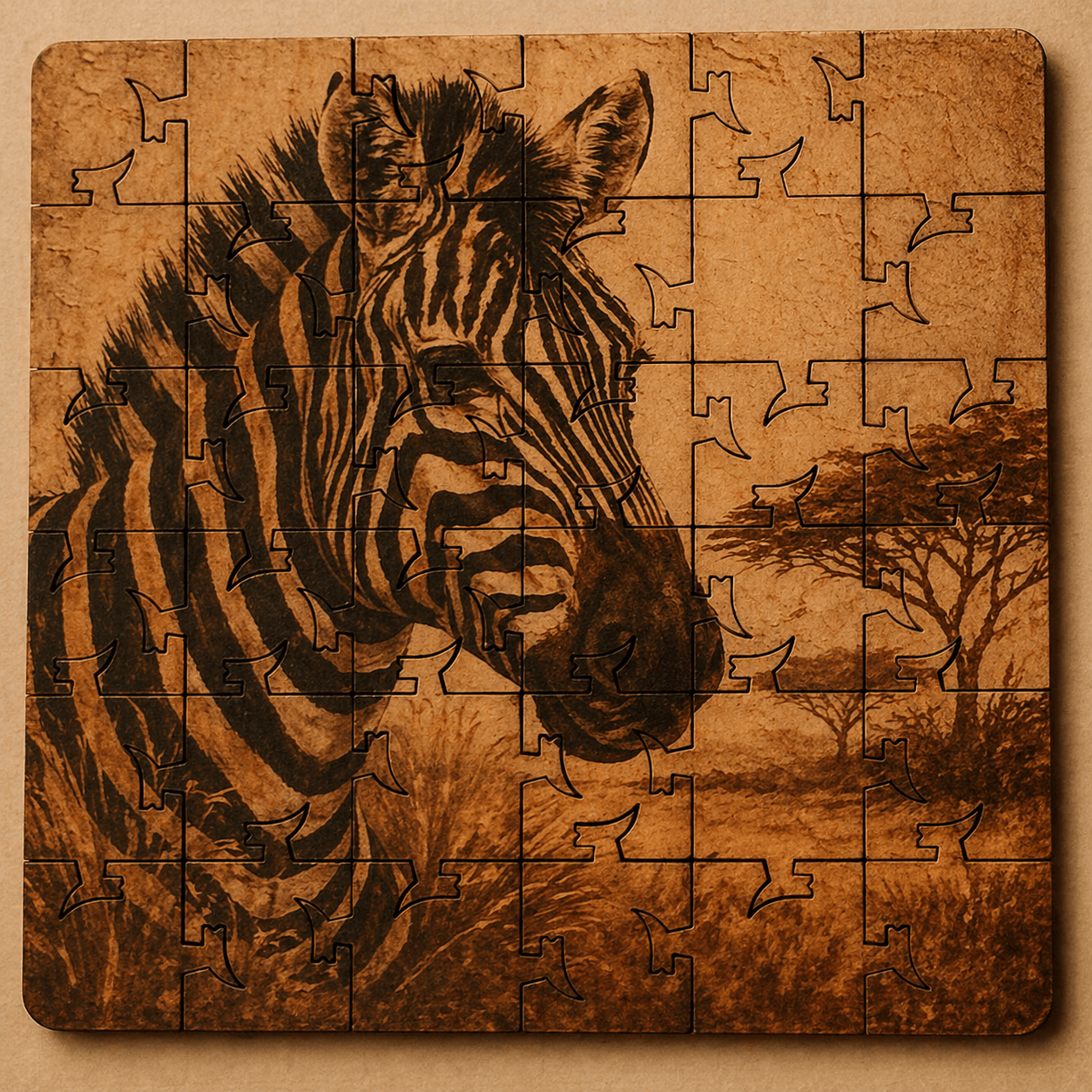 Safari Puzzle Coaster Set - Image 6