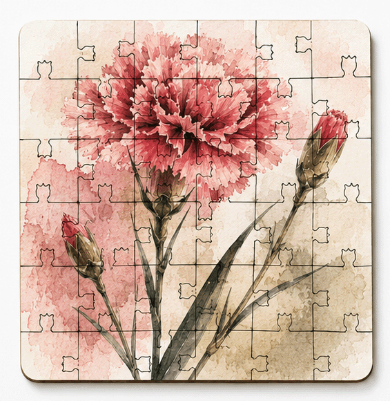 Flower Puzzle Coaster Set