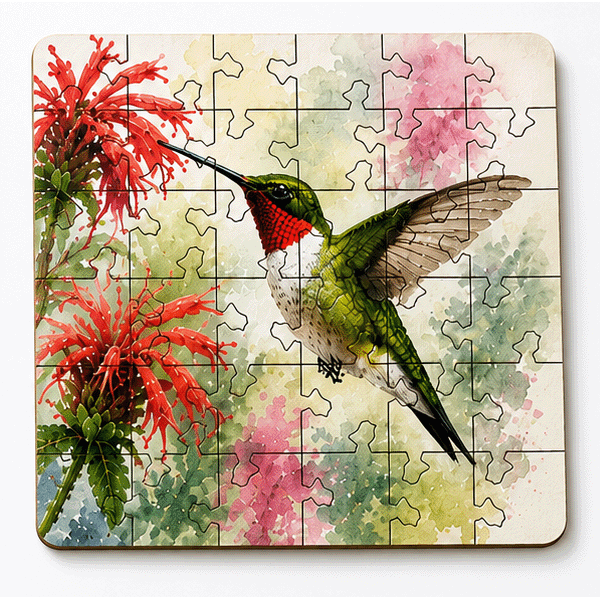 Bird Puzzle Coaster Set