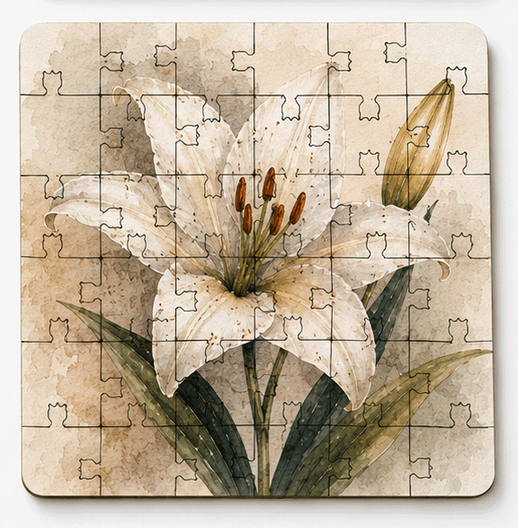 Flower Puzzle Coaster Set