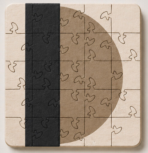 Mid Century Modern Puzzle Coaster Set