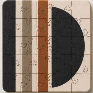 Mid Century Modern Puzzle Coaster Set - Image 11