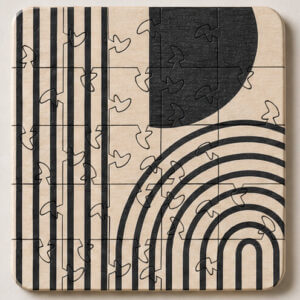 Mid Century Modern Puzzle Coaster Set - Image 7