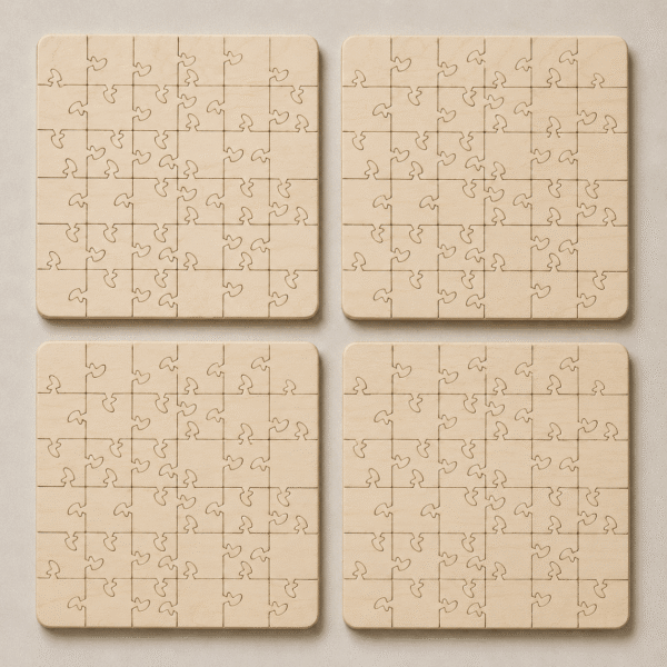 Mid Century Modern Puzzle Coaster Set