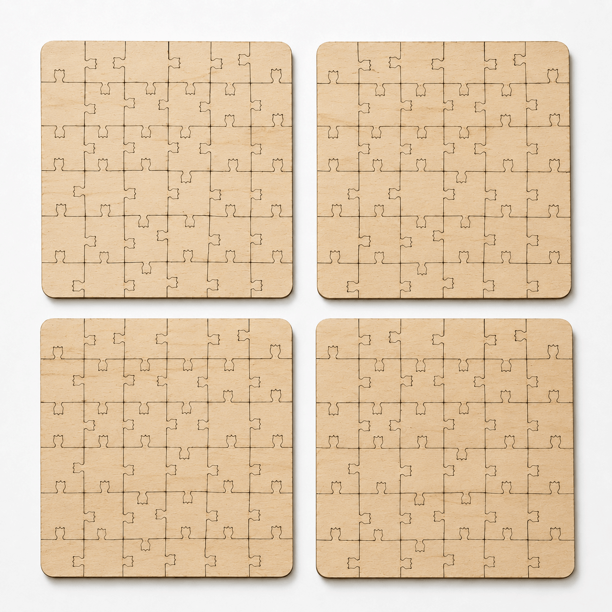 Flower Puzzle Coaster Set - Image 4