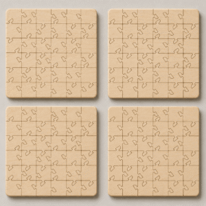Spanish Mosaic Puzzle Coaster Set - Image 5