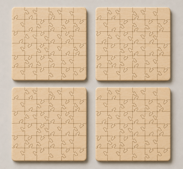 Spanish Mosaic Puzzle Coaster Set