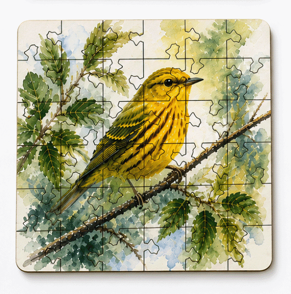 Bird Puzzle Coaster Set